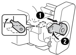 JVC WR-MG88U - Pull the power/mode switch lever of the marine case in the direction of the arrow (0), and rotate it to lock it (2). - 1
