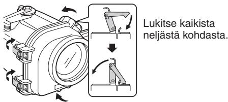 JVC WR-MG88U - Tiivista vesitiivis kotelo ja kiinnita hihnat. - 1