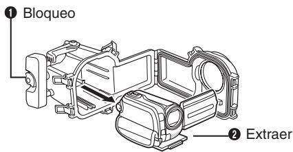JVC WR-MG88U - Abra la carcasa submarina y retire la camarara. - 1