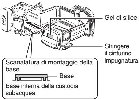 JVC WR-MG88U - Inserire la Media camera nella custodia subacquea. - 1