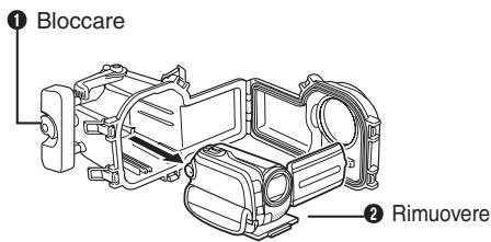 JVC WR-MG88U - Apire la custodia subacquea e rimuovere la Media camera. - 1