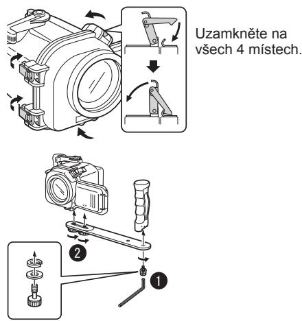 JVC WR-MG88U - Podvodni pouzdro těsně uzavřete a upevněte držadla. - 1