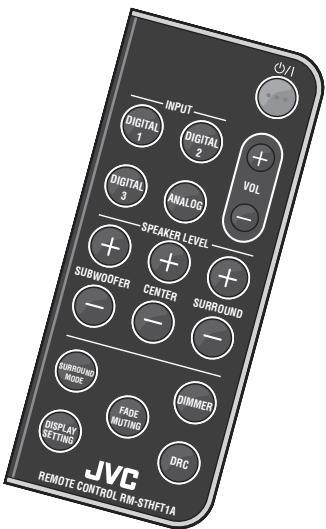 JVC TH-BS7 - Toetsen en lampjes op het Voorpaneel - 1