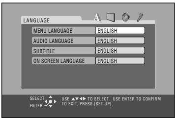 JVC CA-HXGD7 - LANGUAGE Set up Menu - 1
