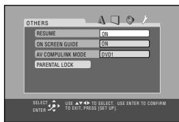 JVC CA-HXGD7 - Select the OTHERS Set up Menus. - 2