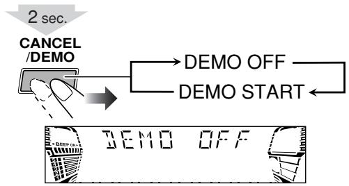 JVC CA-HXGD7 - Canceling the Demonstration - 2