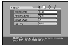 JVC CA-HXGD7 - Select one of the set up menus. - 2