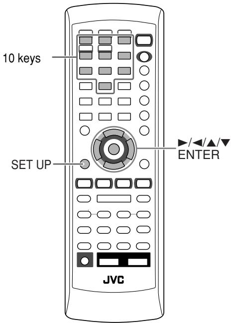 JVC CA-HXGD7 - Setup Menu Operations - 1