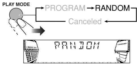 JVC CA-HXGD7 - Before starting playback, activate Random Play. - 1