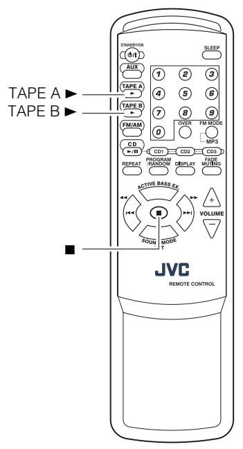 JVC CA-MXKB2 - Een cassette snel doorspoelen - 1