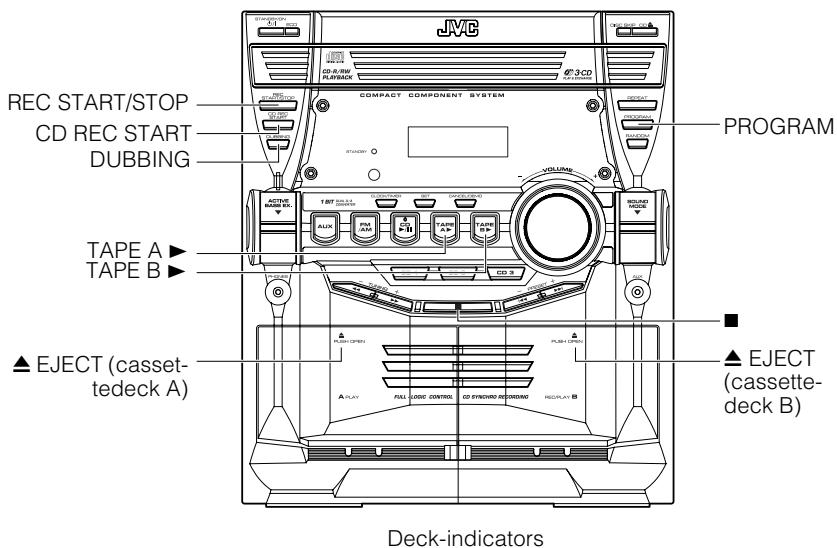 JVC CA-MXKB2 - Een cassette snel doorspoelen - 2