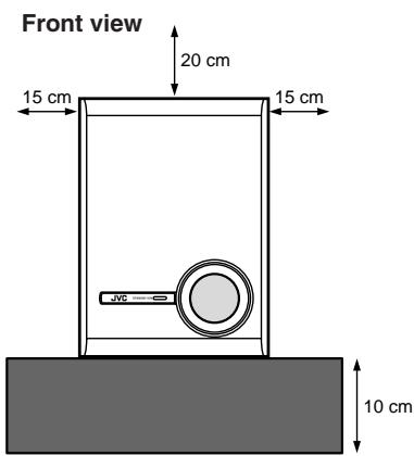 JVC SP-PWE5 - Caution—Proper Ventilation - 1