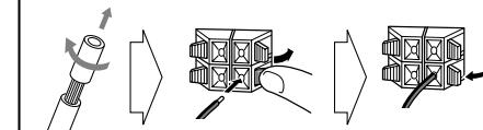 JVC UX-G38 - Pour connecter les cordons d'enceinte - 1