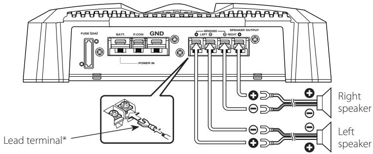 KENWOOD KAC-5204 - ■ Speaker wire connection - 1