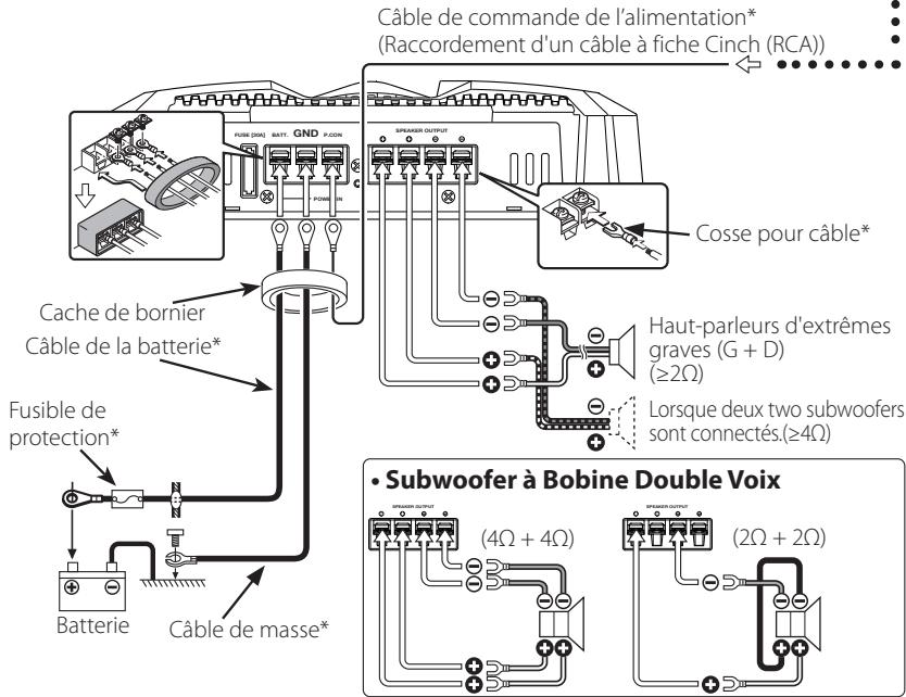 KENWOOD KAC-6104D - Raccordement au niveau haut-parleur - 2