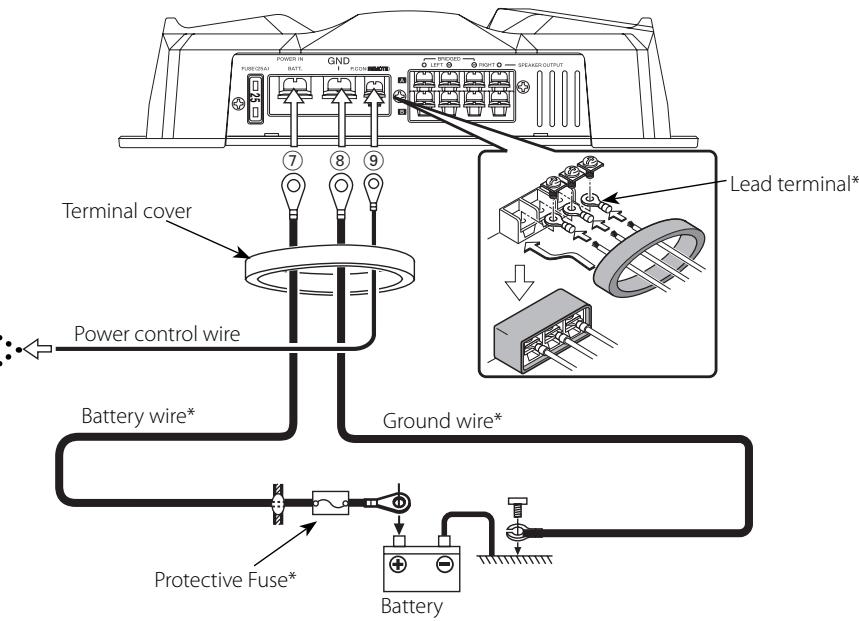 KENWOOD KAC-6403 - Power wire connection - 1