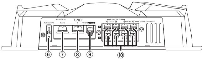 KENWOOD KAC-6403 - Terminal names - 1