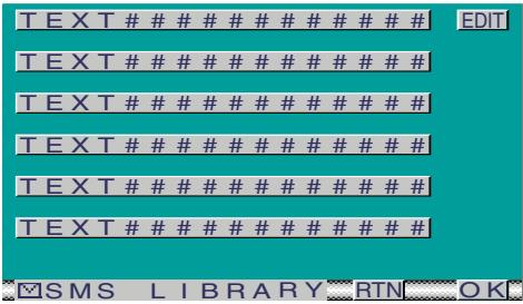 KENWOOD KCA-HF521 - SMS Library Text Screen - 1