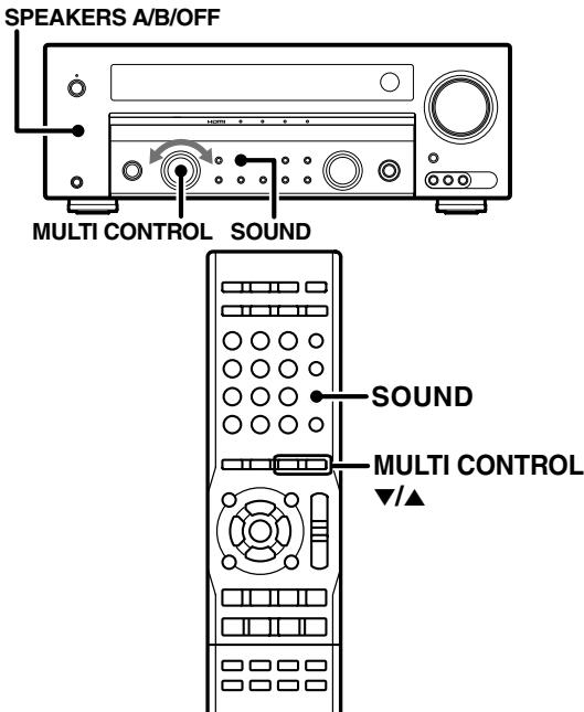 KENWOOD KRF-V6300D - Adjustment according to the playing source - 1
