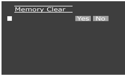 KENWOOD LZ-702IR - Select the Memory clear mode Press the [MENU] button. - 1