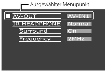 KENWOOD LZ-702IR - Einsatzen des Menu-Modus Drücken Sie die [MENU]-Taste. - 1