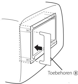 Verwijdersen van de monitorenheid (voord hoofdsteun) 1