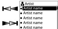 KENWOOD MGR-A7 - Sélectionnez une rubrique intermédiaire ("artist name" > "album title", par exemple) - 1