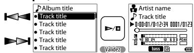KENWOOD MGR-A7 - Sélectionnez une rubrique intermédiaire ("artist name" > "album title", par exemple) - 3