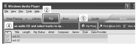 KENWOOD MGR-A7 - 5: Cliquez sur le bouton [rip music] - 1