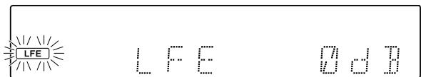 KENWOOD VRS-6200 - Adjust the LFE LEVEL (Low Frequency Effects level) - 1