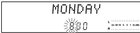 KENWOOD AX-7 - Example: Adjustment to Monday 8:07 - 1