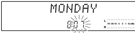 KENWOOD AX-7 - Example: Adjustment to Monday 8:07 - 1