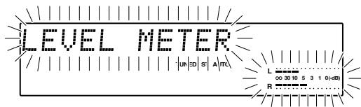 KENWOOD AX-7 - Select "LEVEL METER". - 2