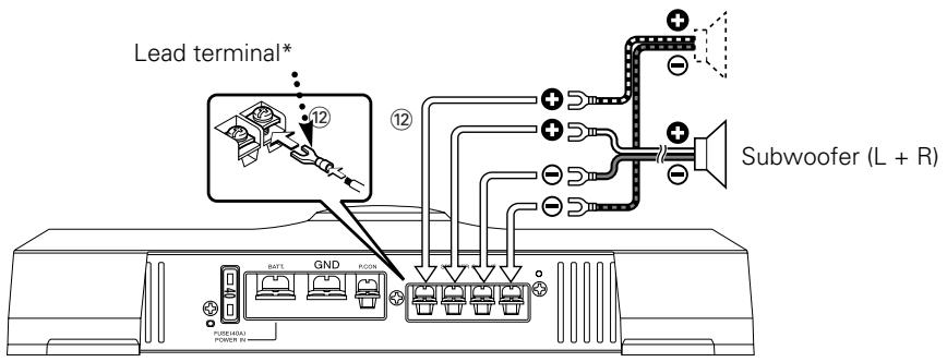 KENWOOD KAC-8151D - Speaker wire connection - 1