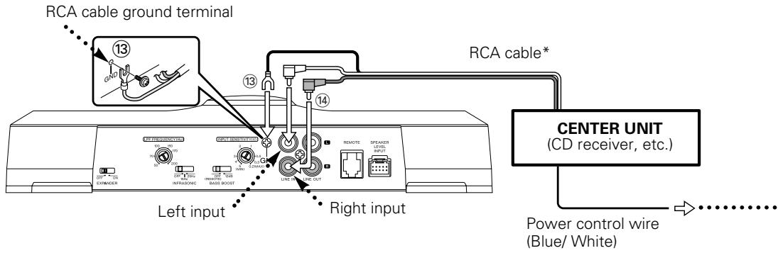 KENWOOD KAC-8151D - RCA cable or Speaker level input connection - 1