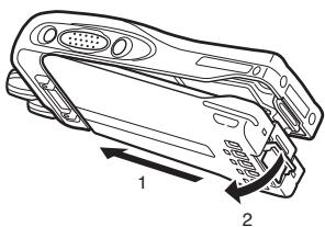 KENWOOD NX-411 - INSTALLING/ REMOVING THE (OPTIONAL) BATTERY PACK - 1