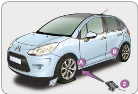 CITROEN C3 2 2009 - Removing the wheel - 1