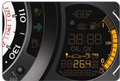 CITROEN C3 2 2009 - Screen in instrument panel - 1