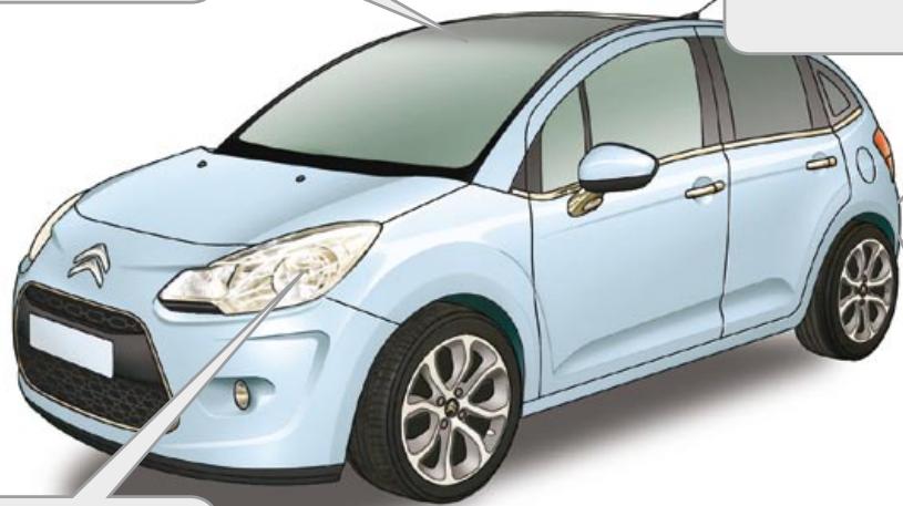 CITROEN C3 2 2009 - Zenith windscreen - 1
