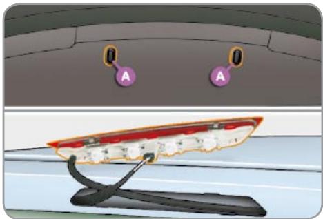 CITROEN C3 2 2009 - Third brake lamp (4 W5W bulbs) - 1