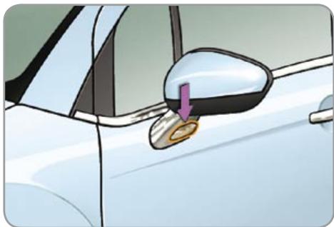 CITROEN C3 2 2009 - Changing integrated direction indicator side repeaters - 1