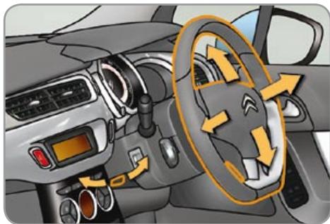 CITROEN C3 2 2009 - STEERING WHEEL ADJUSTMENT - 1