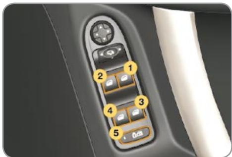 CITROEN C3 2 2009 - WINDOW CONTROLS - 1