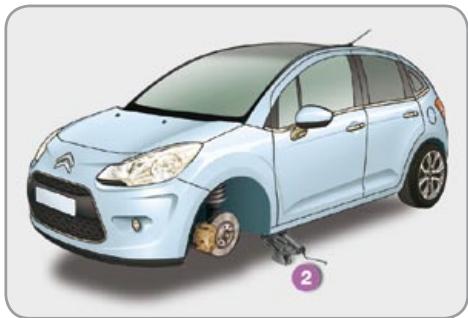 CITROEN C3 2 2009 - Fitting the wheel - 1
