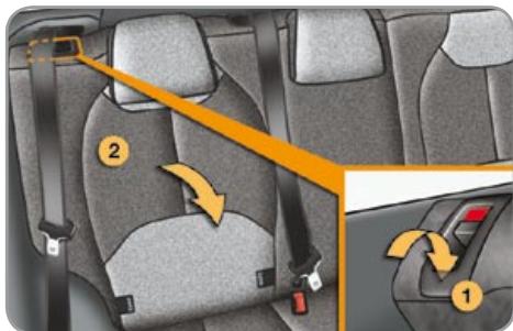 CITROEN C3 2 2009 - Repositioning the seat backrest - 3