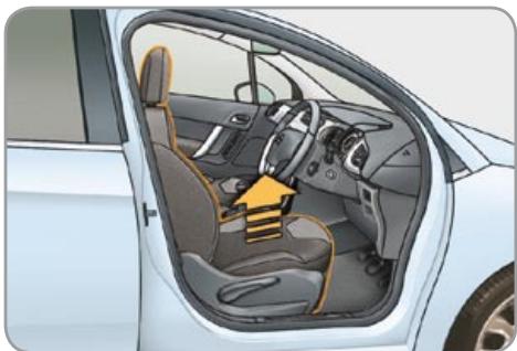 CITROEN C3 2 2009 - Seat back angle adjustment - 2