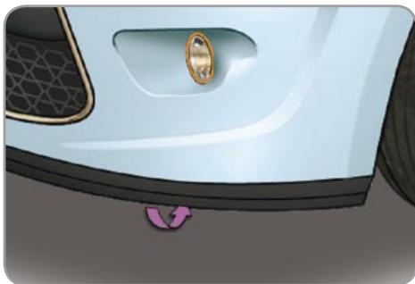 CITROEN C3 2 2009 - Changing front foglamp bulbs - 1
