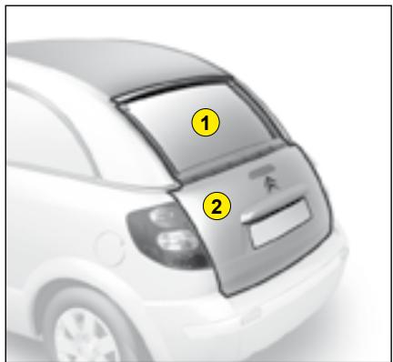 CITROEN C3 PLURIEL 2008 - Pour accéder au coffre : - 1