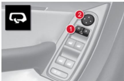 CITROEN C4 PICASSO 2011 - Justering af sidespejle - 1