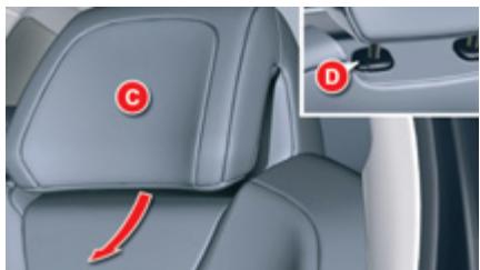 CITROEN C5 2 2011 - Höhen- und Neigungsverstellung der Kopfstützen bei elektrisch verstellbaren Sitzen - 1